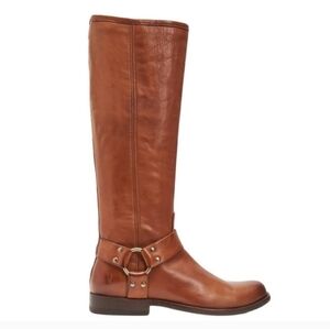 Frye Phillip Harness Brown Leather Tall Boots‎